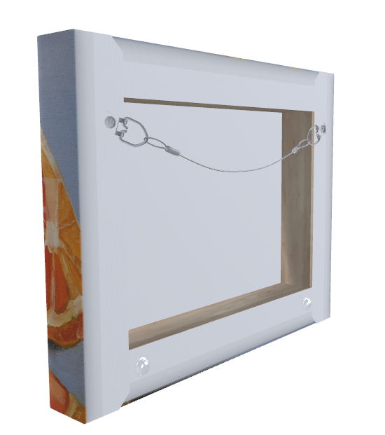 Back of canvas art sold by Vibin Art.