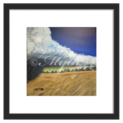 Storm Blowing In - Professionally Framed Art Print from Original Painting By MYTH