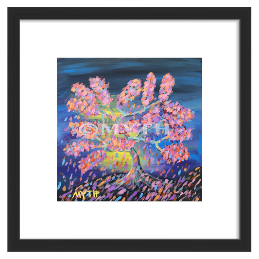 Tree of Colors - Professionally Framed Art Print from Original Painting By MYTH
